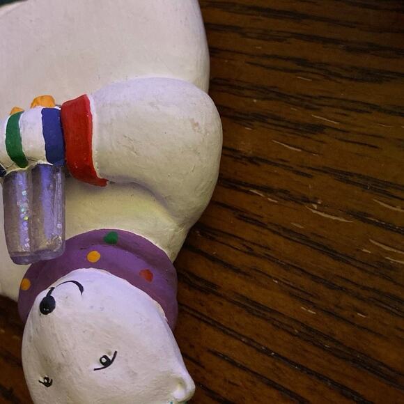 Department 56 Polar Bear Ornament Winter Warm Up Collection Popsicle Funky Socks - Picture 7 of 10